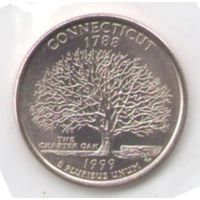 25 центов 1999 г. Коннектикут 1788 год серия Штаты и Территории Двор Р (заводская упаковка) _UNC