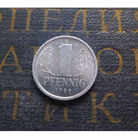 1 пфенниг 1989 (A) Германия ГДР #21 aUNC
