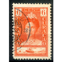 Нидерландские колонии - Кюрасао - 1928/30г. - 30 лет правления королевы Вильгельмины, 6 с - 1 марка - гашёная [Mi 93]. #3-WB-85-A-1
