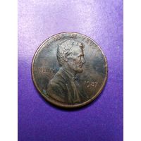 США 1 цент 1987