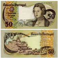 Португалия. 50 эскудо (образца 1980 года, P174b, подпись 4, aUNC)