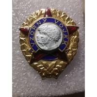Знак ЧССР  Тяжелый  эмаль синяя.