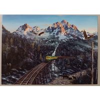 Поезд. Jeff Tift . Авторская открытка, глянец