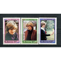 Либерия - 1982 - 21-летие Принцессы Дианы - [Mi. 1248-1250] - полная серия - 3 марки. MNH.  (Лот 74HG)-T41P27