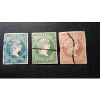 ИСПАНИЯ \н42\Испанская Вест-Индия 1855-1857 стандарт, королева Изабелла