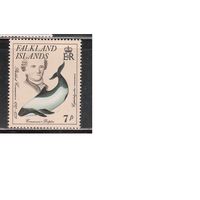 Фолклендские острова-1985(Мих.436) , ** , Морская фауна,Дельфины