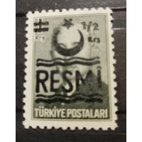 Турция 1951 Президент надпечатка