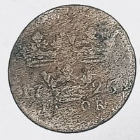 Лот монет #11 "Швеция, Фредерик l " ,  1 эре 1725 тираж 79.348 шт + бонус 3 монеты