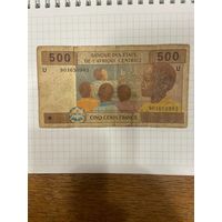 Центральноафриканская республика 500 франков 2002 года.-1001 интересная фактура бумаги