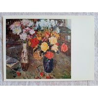 Шишко. Розы в синей вазе