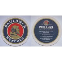 Подставка под пиво Paulaner /Германия/. Вар.2.