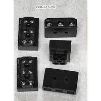 Колодка клеммная 3х3 карболит СОВ-3-2,5-220, 5 штук