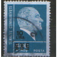 Марка из серии 1976г. Турция "Мустафа Кемаль Ататюрк"