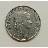 Швейцария 10 раппенов, 1909 год