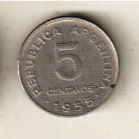 Аргентина 5 сентаво 1955