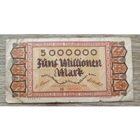 Werty71 Германия 5 миллионов 5000000 марок 1923 Нюрнберг  5 000 000 банкнота гроссгельд
