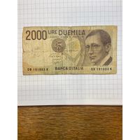 Италия. 2000 лир 1990 год. -1001