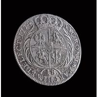 ОРТ (18 ГРОШЕЙ) 1755 г. ЕС ЛЕЙПЦИГ. АВГУСТ III - КОРОЛЬ ПОЛЬСКИЙ. РЕДКИЙ ТИП ПОРТРЕТА (УЗКИЙ БЮСТ КОРОЛЯ)