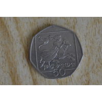 Кипр 50 центов 1994 с 1 руб