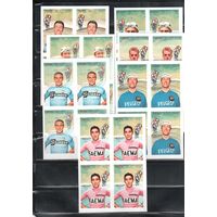 Манама-1969(Мих.134В-140В) , ** , Спорт, Велоспорт ,  (полная серия),кв.бл.БЗЦ