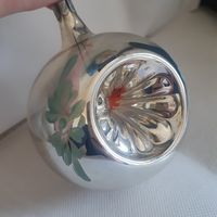Ирушка ёлочная Светоотражатель Заря, стекло. СССР