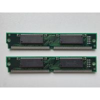 Модули SIMM RAM, 2 штуки, чипы TI TMS418169DZ-60