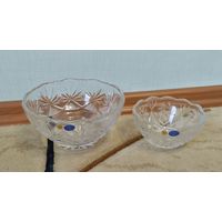 Ваза салатница хрусталь Неман 2 шт одним лотом не пользованные