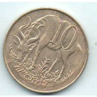 СОЦИАЛИСТИЧЕСКАЯ ЭФИОПИЯ. 10 САНТИМОВ 1977 г. ФАУНА. ЛЕВ. АНТИЛОПА