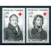 Франция - 1964г. - Красный Крест. Известные люди - 2 марки - полная серия, MH [Mi 1494-1495]. #2-Fr-45-KB-1