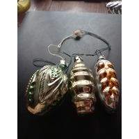 Ёлочная игрушка СССР  3 штуки