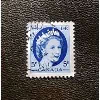 Марка Канада 1954 год Королева