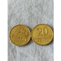 Литва 20 центов 1997 года. (4)