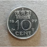 Нидерланды 10 центов 1977 год, KM# 182  ю