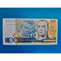 100 крузадо 1987 года. Бразилия. UNC. Распродажа.