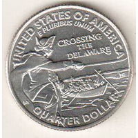 США квотер 2021 Джордж Вашингтон - Переправа через реку Делавэр двор P