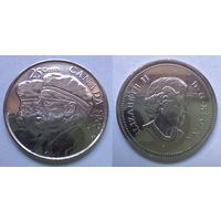 Канада, 25 центов 2005 (Год Ветеранов)