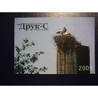 Календарик 2009 г.  ОДО Друк-С. Аисты.