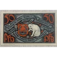 Нотгельд 50 пфеннигов 1921 год. Зальцуфлен. Веймарская республика