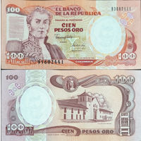 Колумбия 100 Песо 1990 UNC, 695