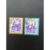 ГДР 1971 Полная серия марок "Международная осенняя торговая ярмарка в Лейпциге" (спецгашение с клеем) Mi.1700-1701 каталог 0.80 евро
