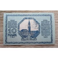 Werty71 Германия 10 марок 1919 UNC банкнота  Киль