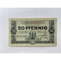 Нотгельд 50 пфеннигов. Бергиш. Веймарская республика - 04