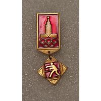 Значок знак Олимпийские Игры 1980 Бокс,200 лотов с 1 рубля!!!