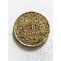 Франция 10 франков 1951