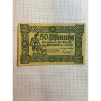 50 пфеннингов (нотгельды) 1920 г. Германия.