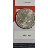 США. 25 центов (квотер) Национальный лес Кисачи 2015