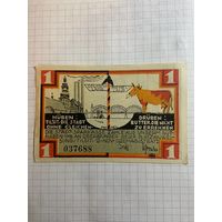 1 марка (нотгельды) г. Германия.