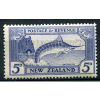 Британские колонии - Новая Зеландия - 1935г. - рыба, 5 p - 1 марка - MNH [Mi 196]. #3-WB-102-B-1