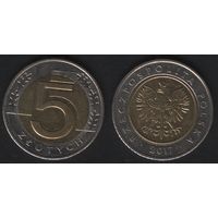 Польша y284 5 злотых 2017 год (mw) (обращ) (_alb2