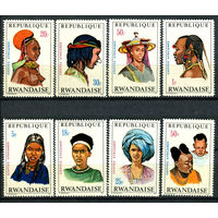 Руанда - 1971г. - Головные уборы и причёски - 8 марок - полная серия, MNH [Mi 439-446]. #O-Se-Z-1-11